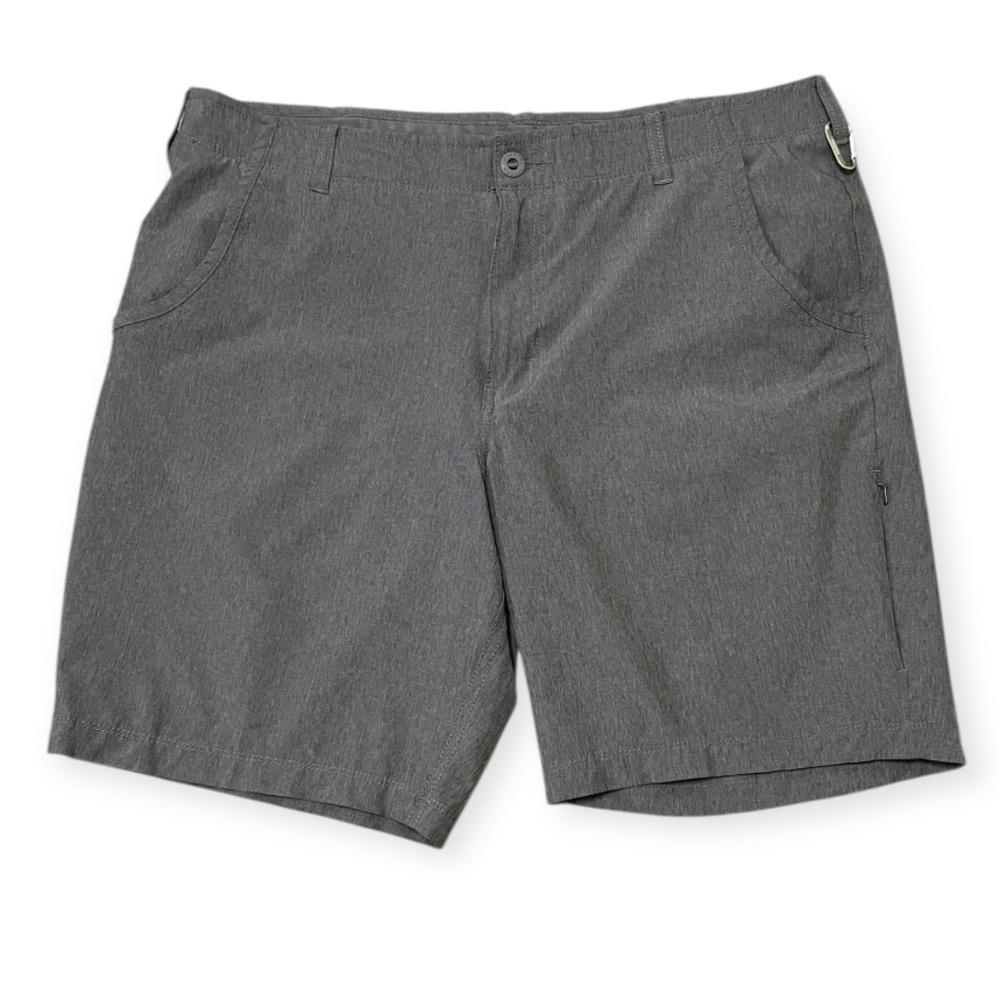 Men's Ascend Carabiner Performance Flex Shorts Gray Size 38